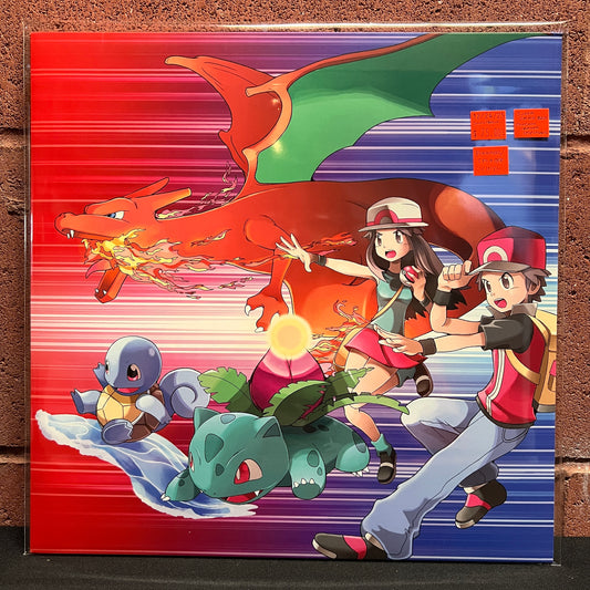 Used Vinyl: Various Artists "Super Smash Bros Ultimate - Pokemon Trainer Selections Soundtrack" LP (Translucent Red w/ Blue Pinwheel and White Splatter vinyl)
