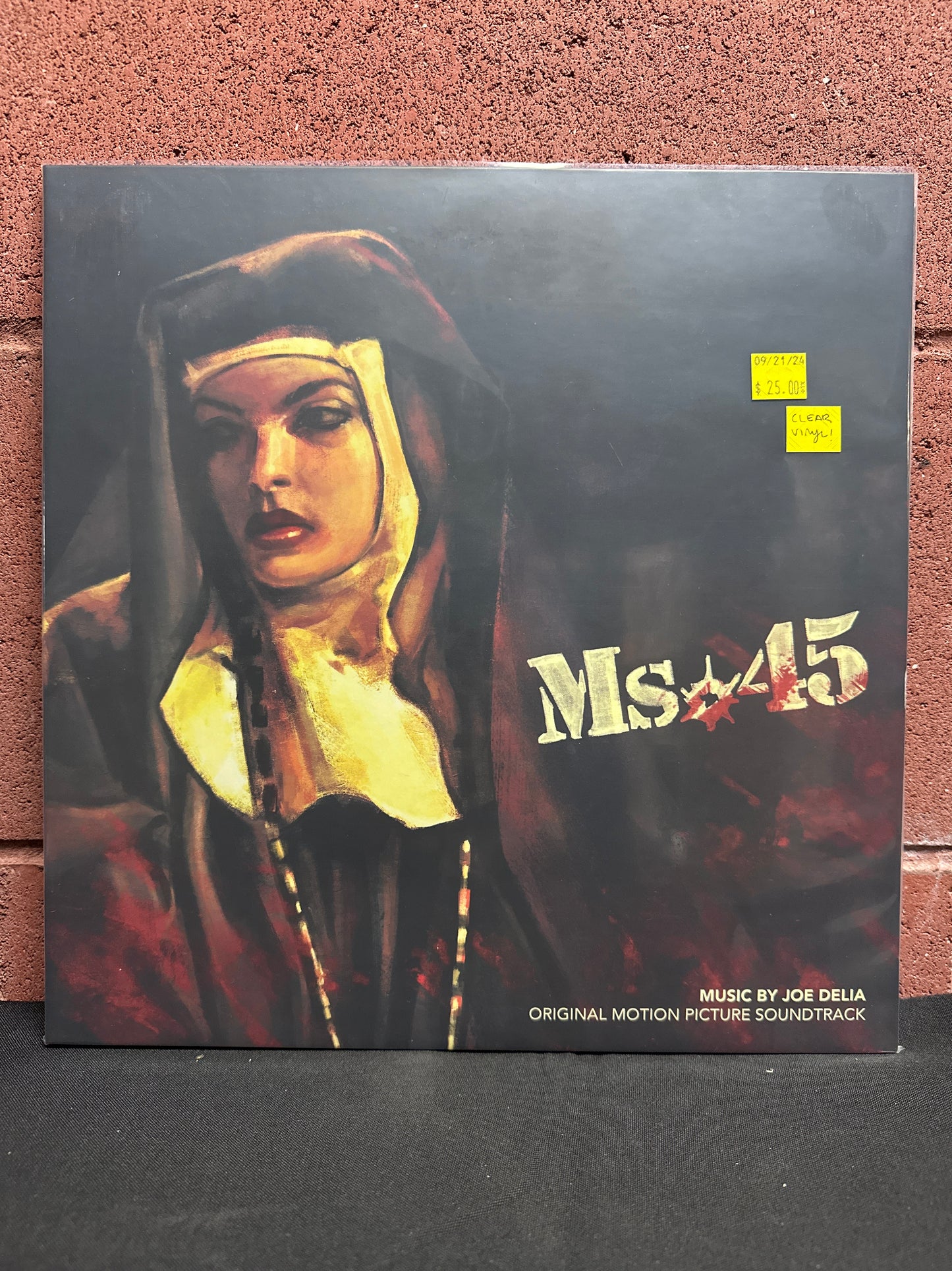 Used Vinyl:  Joe Delia ”Ms.45 - Original Motion Picture Soundtrack” LP (Clear vinyl)