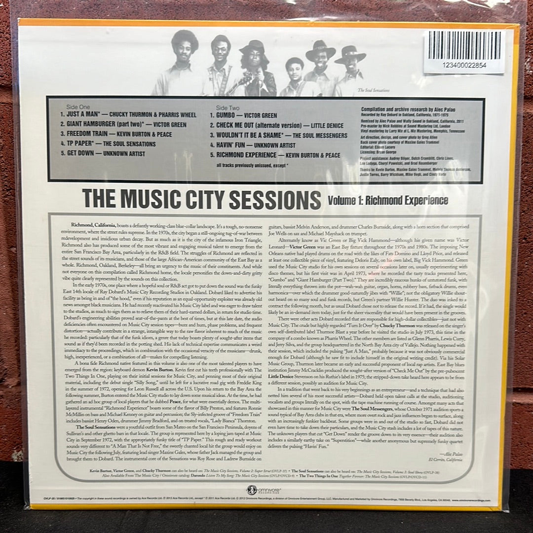 Used Vinyl:  Various ”Richmond Experience: The Music City Sessions Volume 1” LP