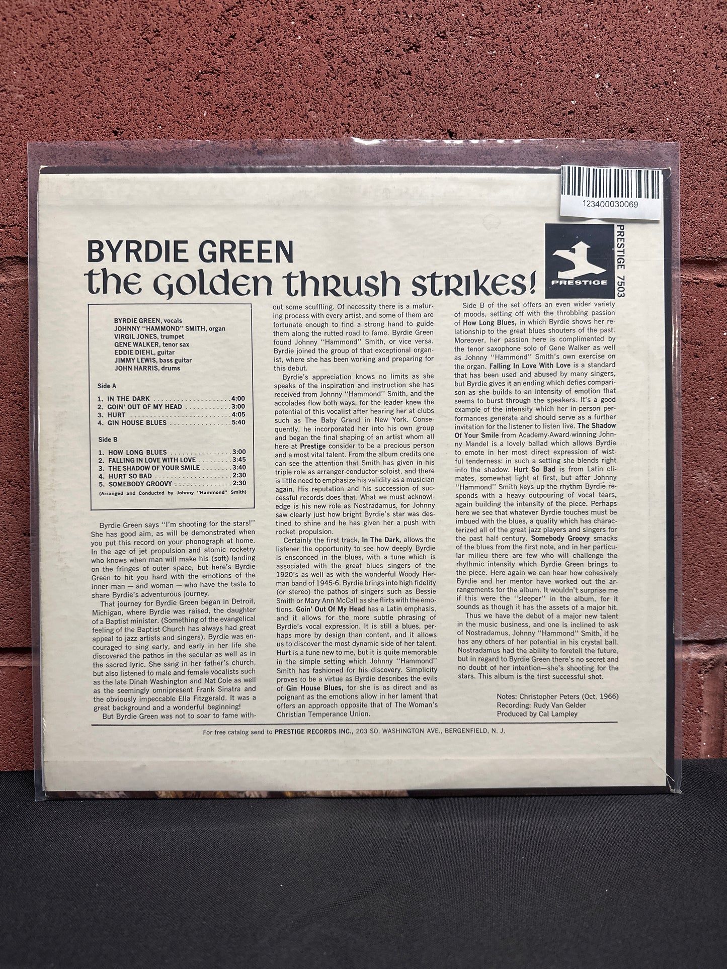 Used Vinyl:  Byrdie Green ”The Golden Thrush Strikes!” LP