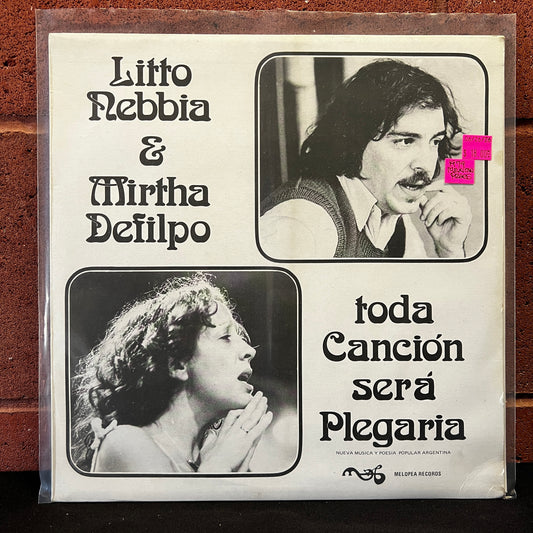Used Vinyl: Litto Nebbia & Mirtha Defilpo "Toda Canción Será Plegaria" LP (1979 Mexican Press)