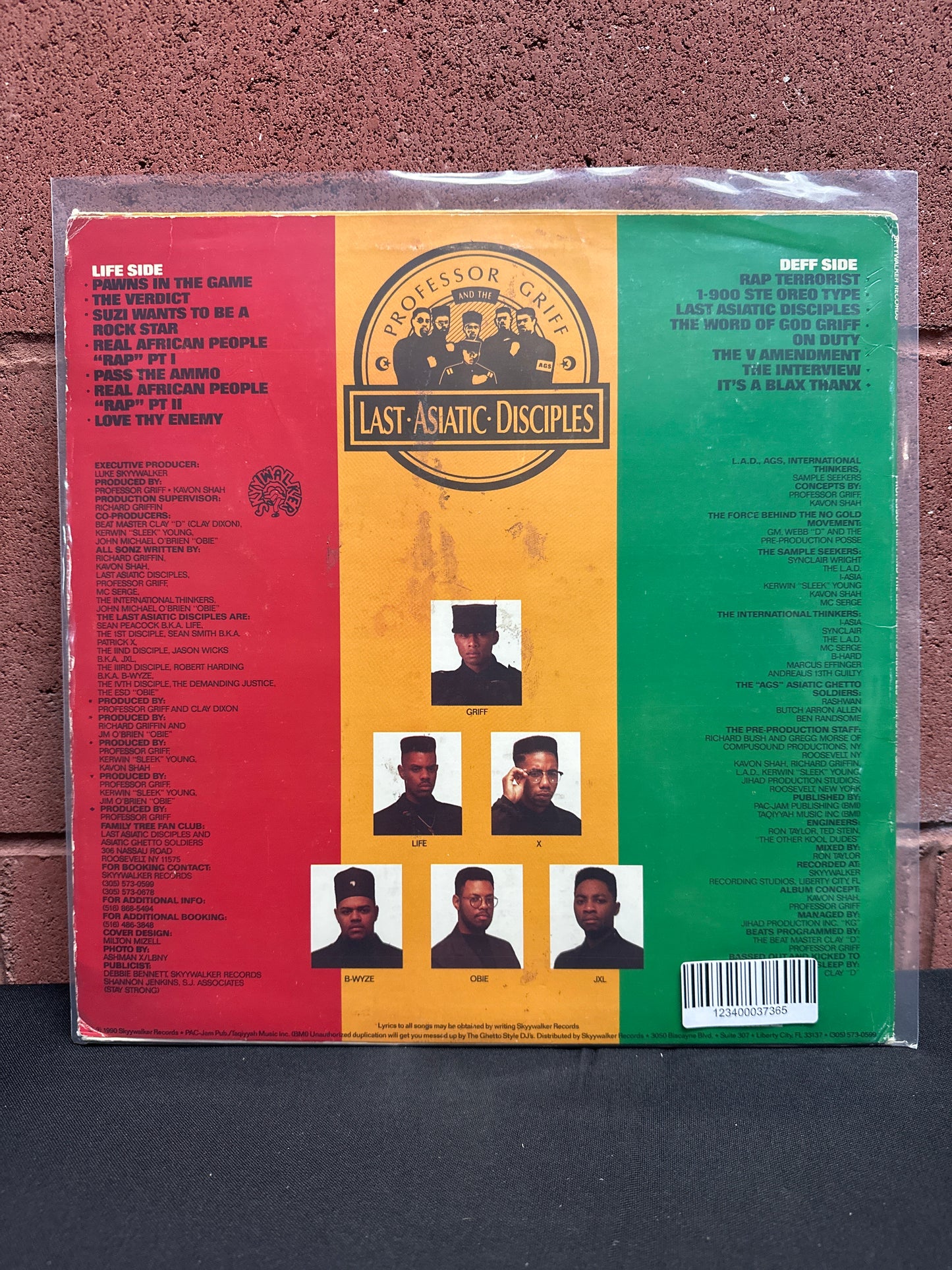 Used Vinyl:  Professor Griff And The Last Asiatic Disciples ""Pawns In The Game" LP