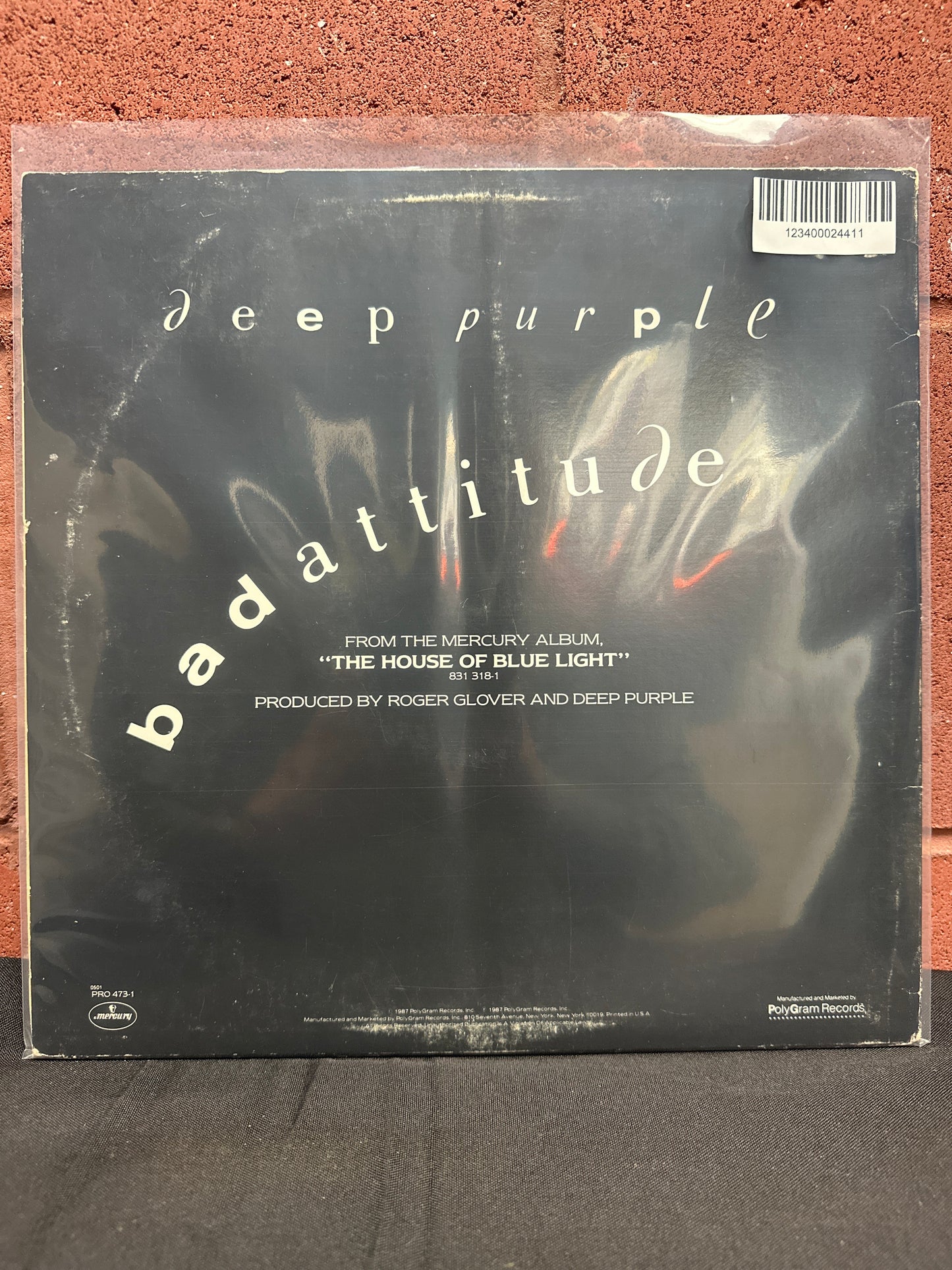 Used Vinyl:  Deep Purple ”Bad Attitude” 12" (Promo)