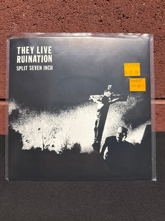 Used Vinyl:  They Live/ Ruination ”Split Seven Inch” 7" (Purple vinyl)