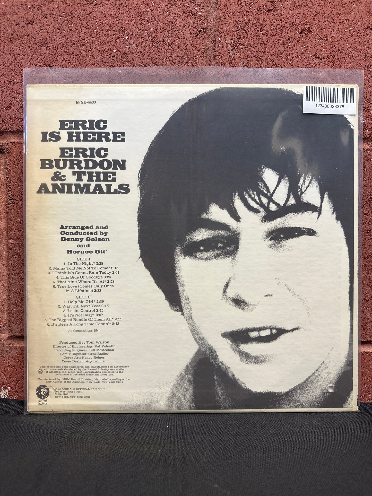 Used Vinyl:  Eric Burdon & The Animals ”Eric Is Here” LP