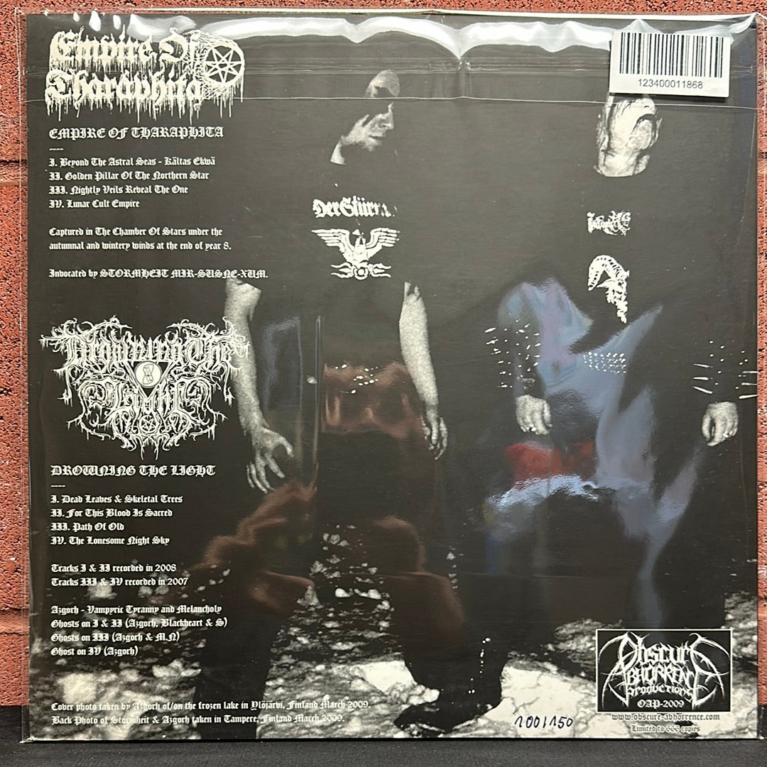 Used Vinyl:  Empire Of Tharaphita / Drowning The Light ”Path Of The Old Lunar Cult Empire” LP (Red vinyl)