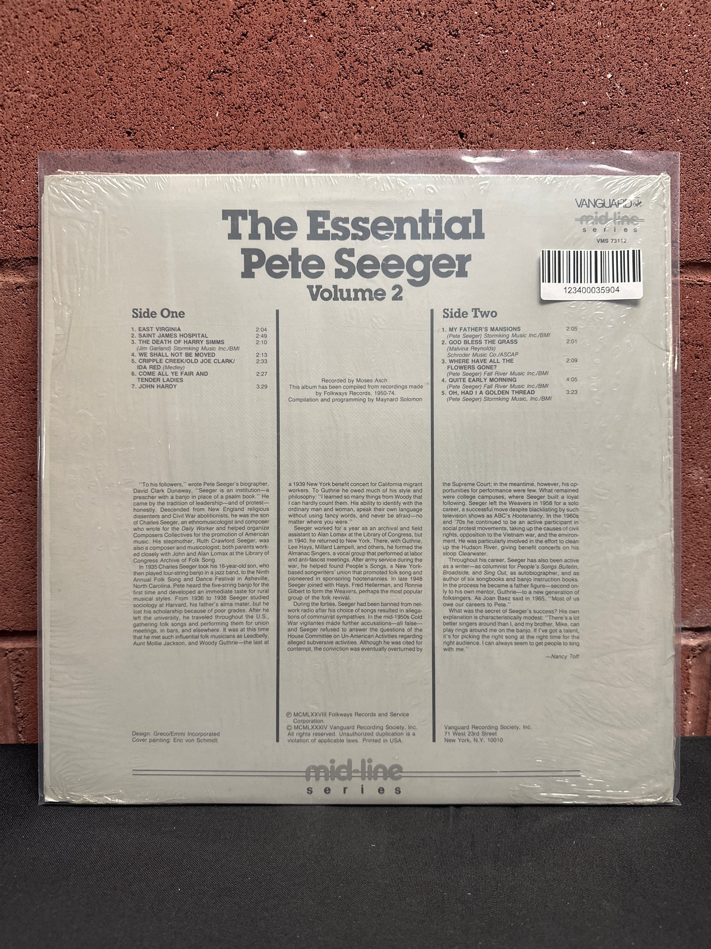 Used Vinyl:  Pete Seeger ”The Essential Pete Seeger” LP