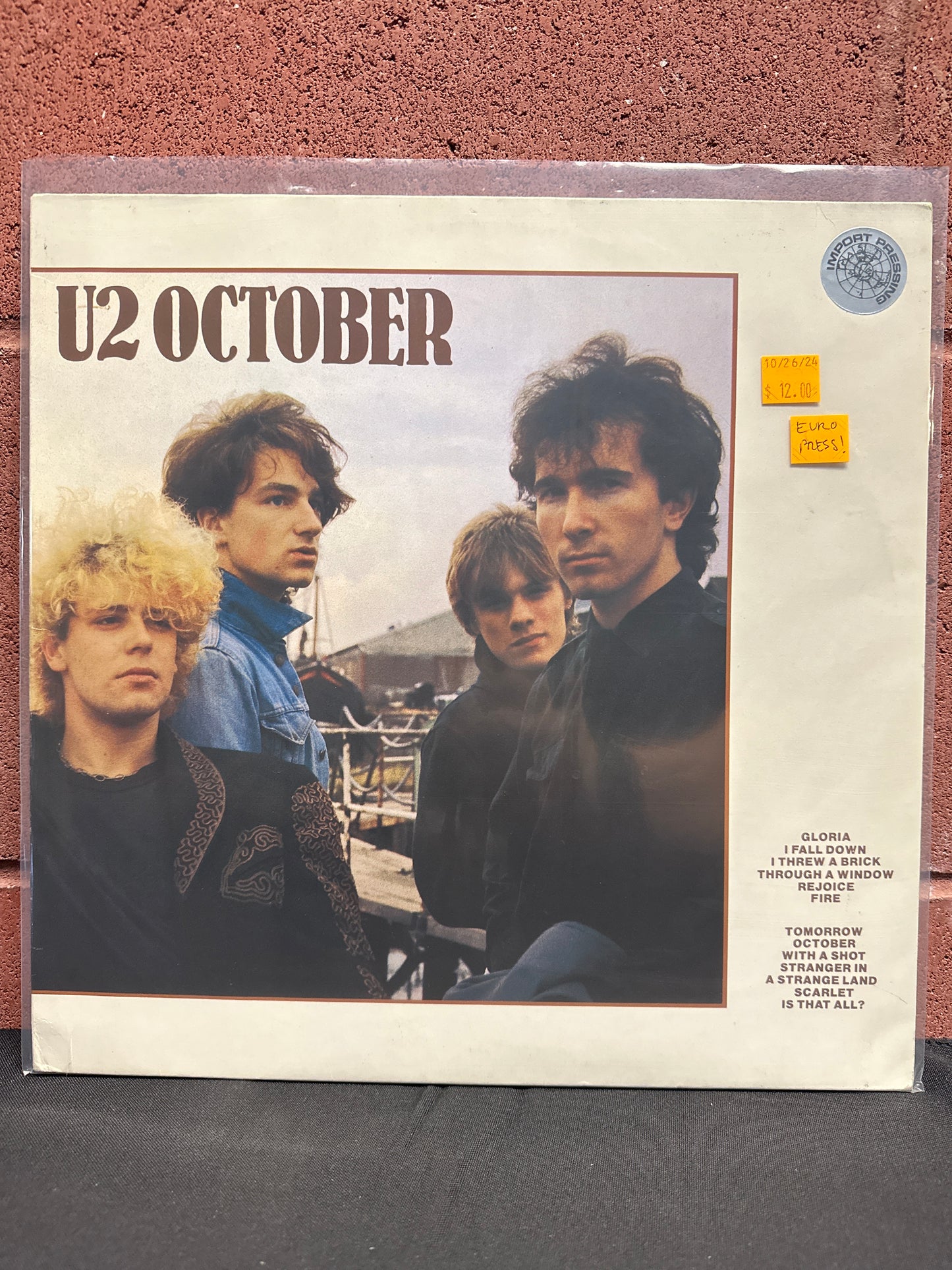 Used Vinyl:  U2 ”October” LP