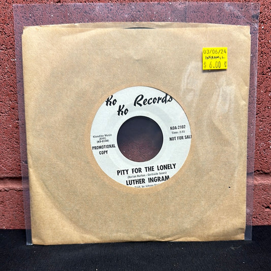 Used Vinyl:  Luther Ingram ”Pity For The Lonely” 7" (Promo)