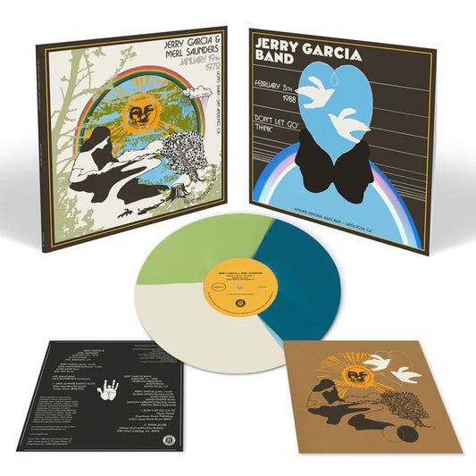 PRE-ORDER: Jerry Garcia & Merl Saunders "JGB Heads & Tails Vol. 1" LP (Indie Exclusive Blue/White/Green Tri-color Vinyl)