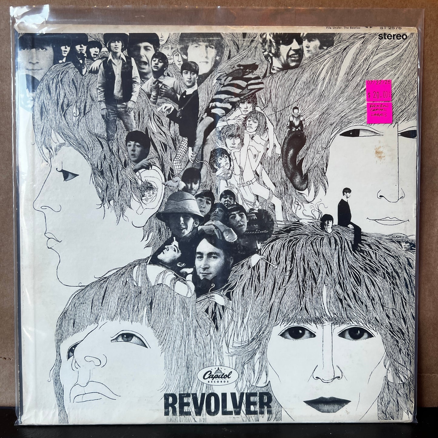 Used Vinyl: Beatles "Revolver" LP (60's Stereo pressing Rainbow labels)