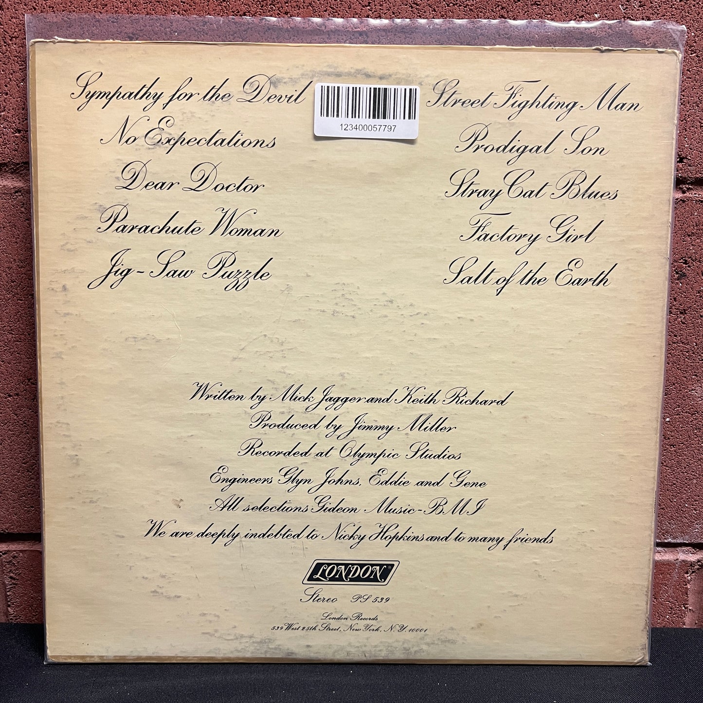 Used Vinyl: Rolling Stones "Beggars Banquet" LP