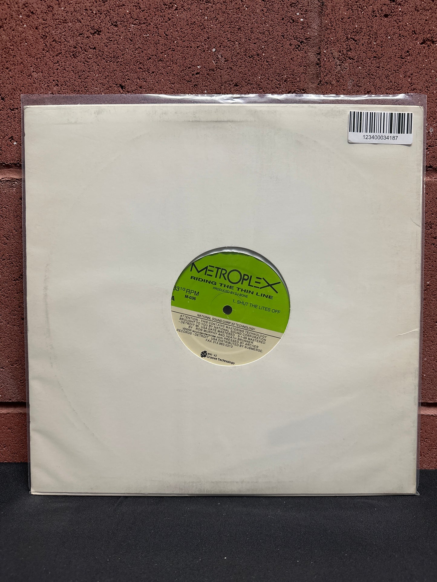 Used Vinyl:  DJ Bone ”Riding The Thin Line” 12"