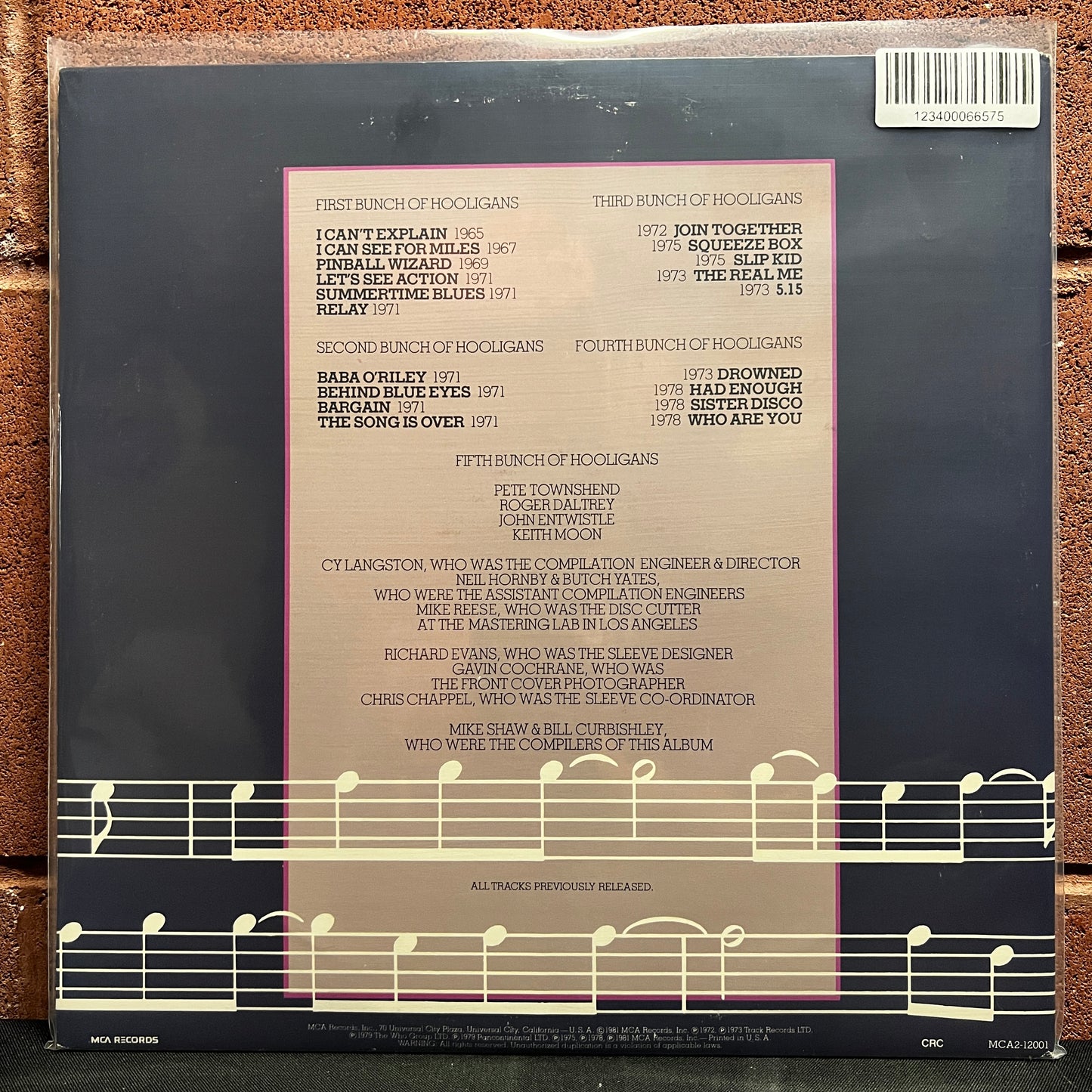 Used Vinyl: The Who "Hooligans" 2xLP (1981 Press)