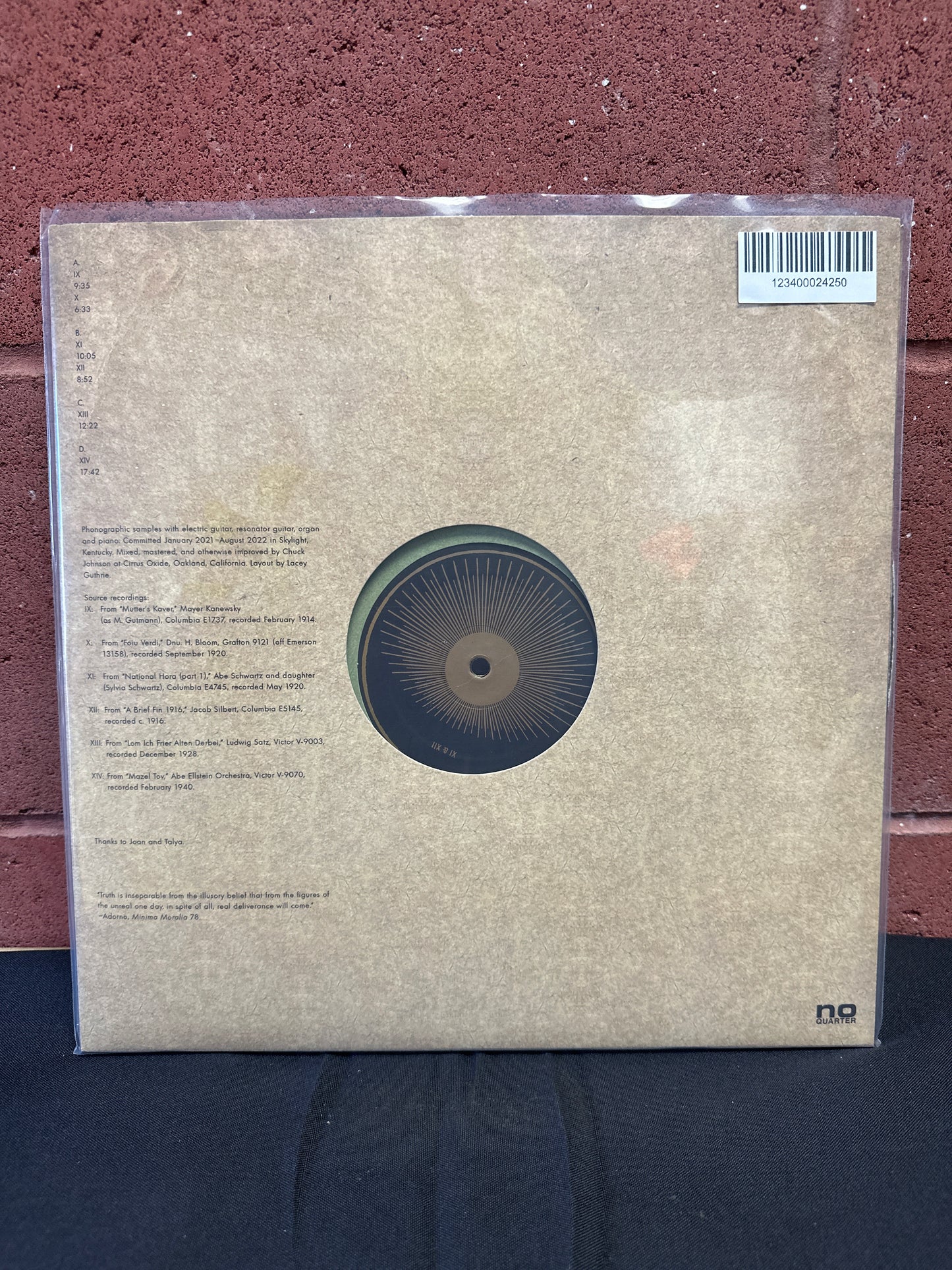 Used Vinyl:  Nathan Salsburg ”Landwerk No. 3” 2xLP