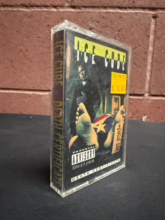 Used Cassette: Ice Cube "Death Certificate" Tape