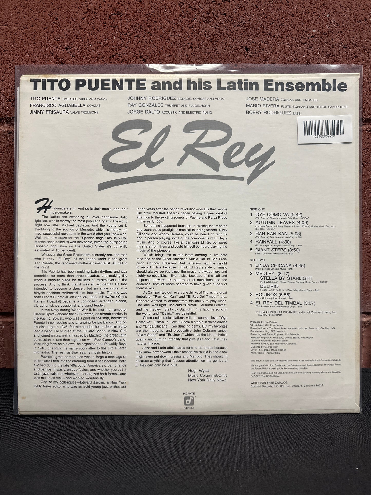 Used Vinyl:  Tito Puente & His Latin Ensemble ”El Rey” LP