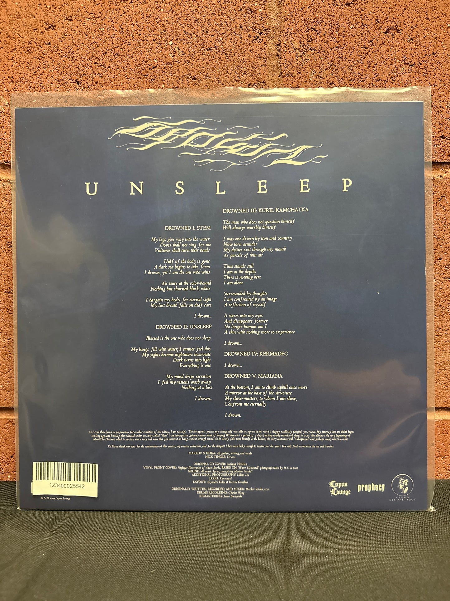 Used Vinyl:  Drown ”Unsleep” LP (Blue vinyl)