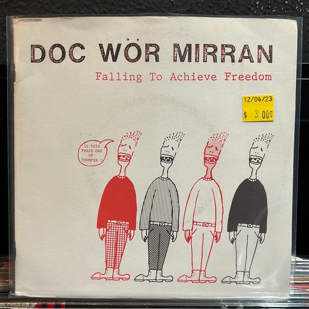 Used Vinyl:  Doc Wor Mirran ”Falling To Achieve Freedom” 7" (Red/black vinyl)