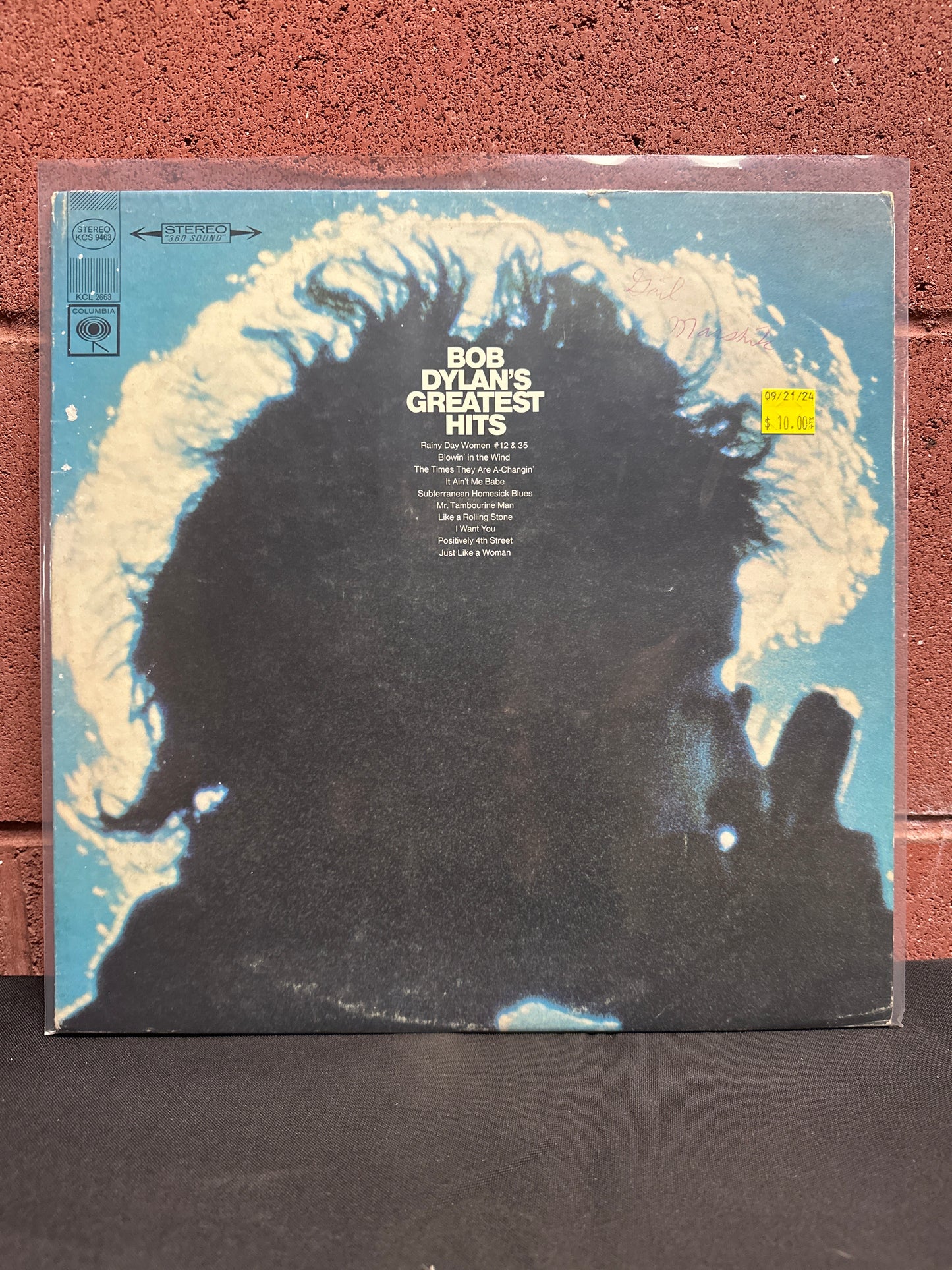 Used Vinyl:  Bob Dylan ”Bob Dylan's Greatest Hits” LP