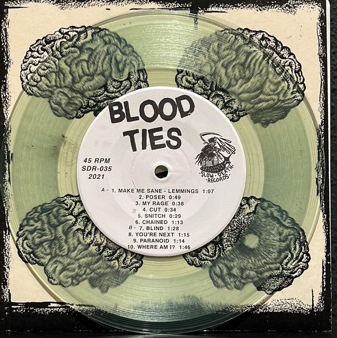 USED VINYL: Blood Ties “Blood Ties E.P.” 7" (Coke Bottle Clear)