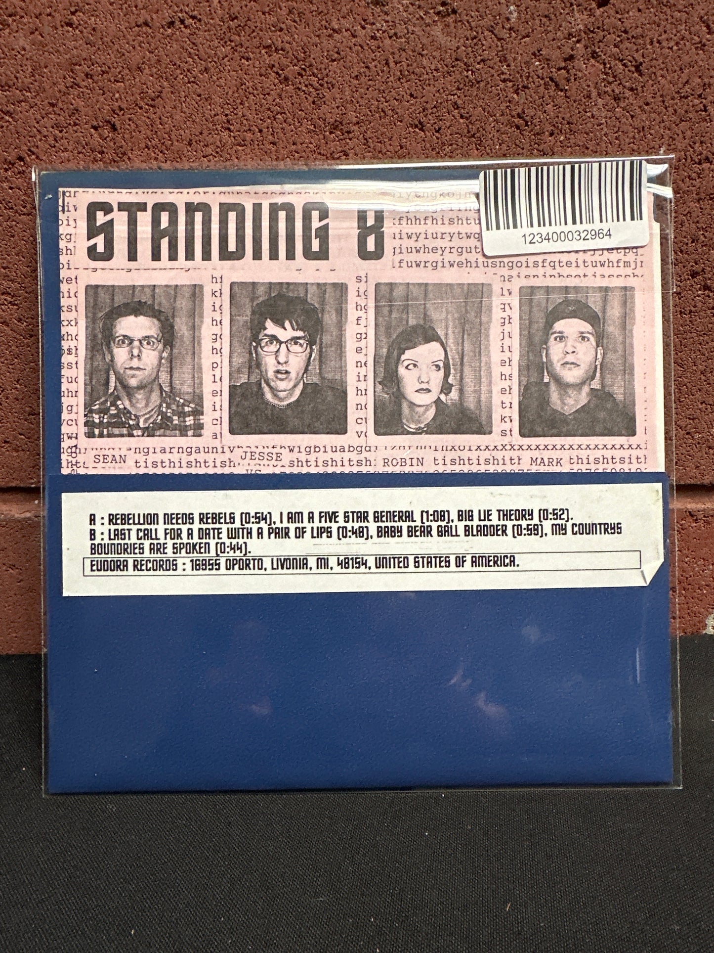 Used Vinyl:  Standing 8 ”Standing 8” 7"