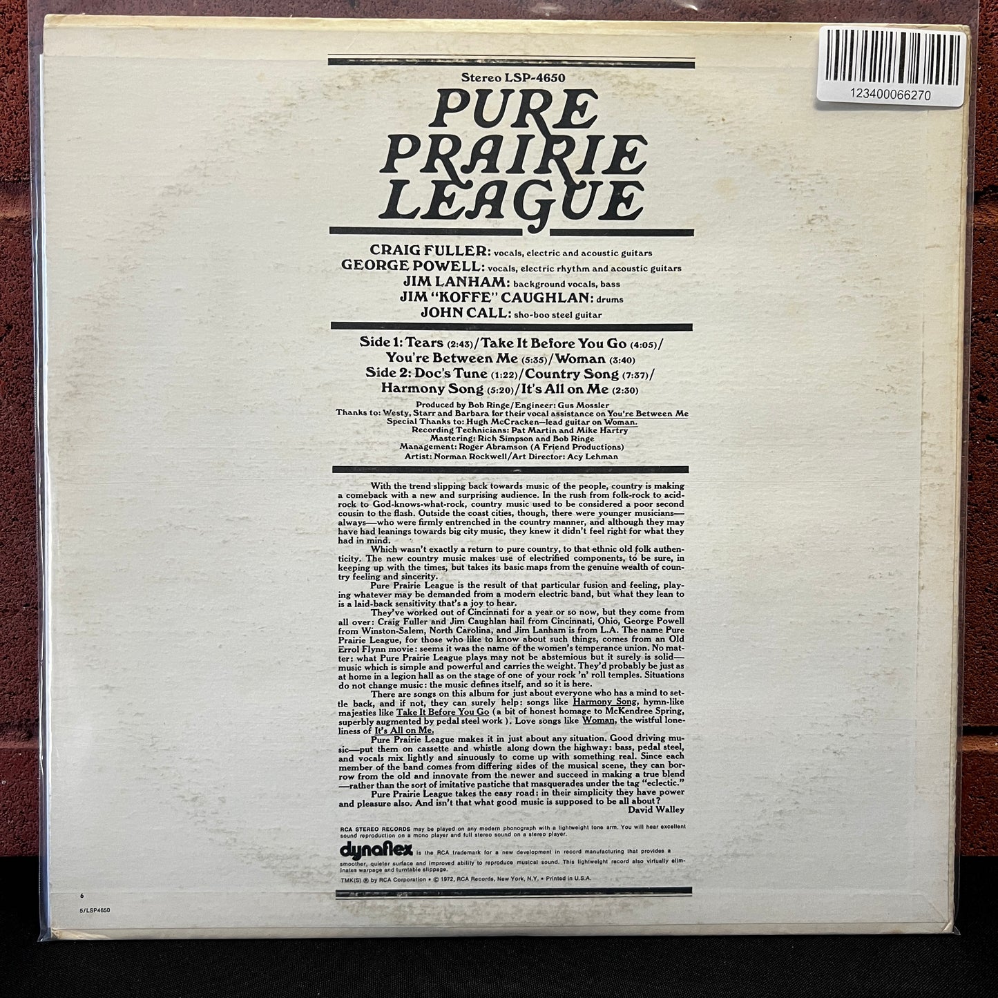Used Vinyl: Pure Prairie League "S/T" LP (1975 Press)