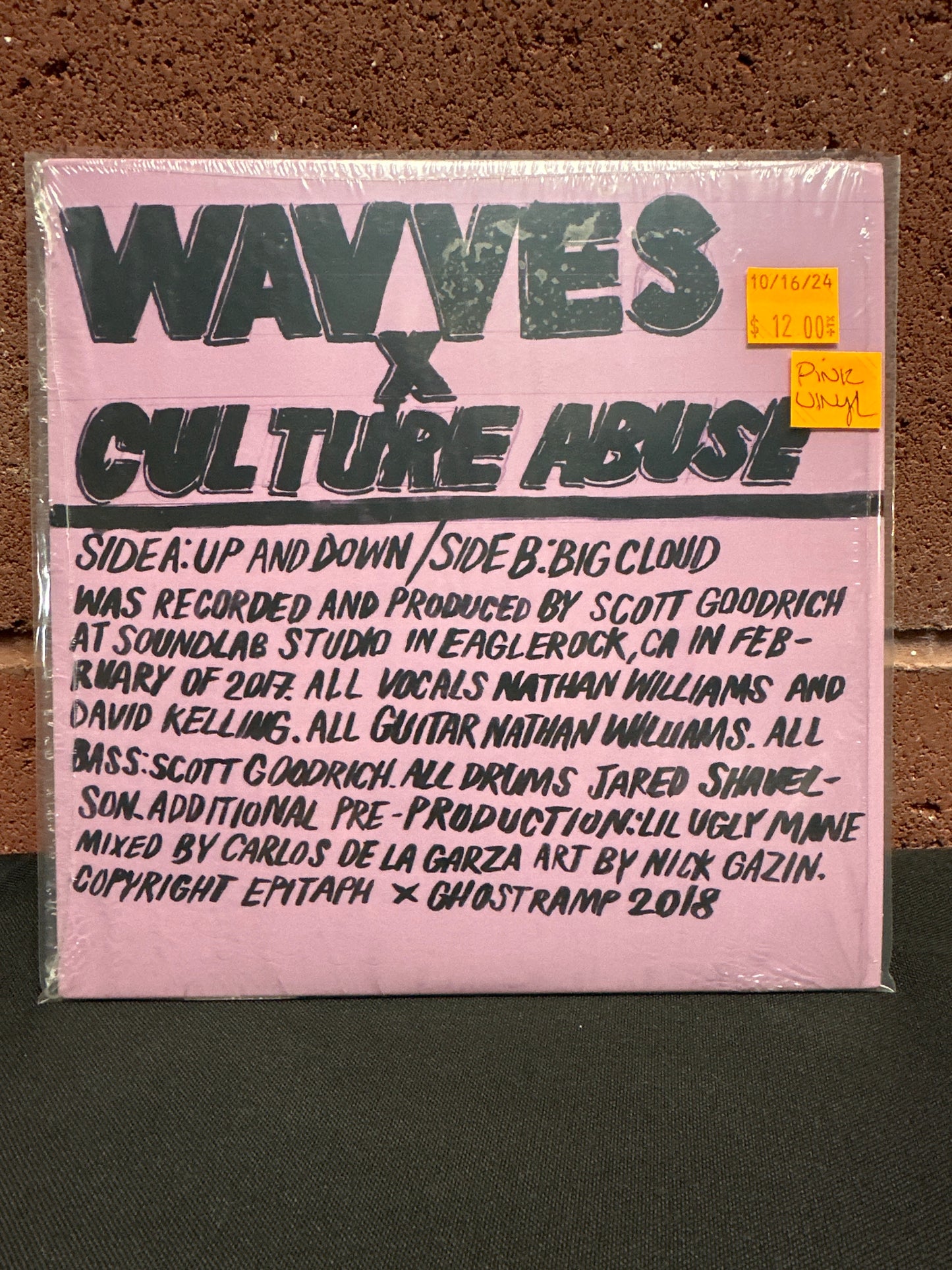 Used Vinyl:  Wavves x Culture Abuse ”Split 7"” 7" (Pink Vinyl)