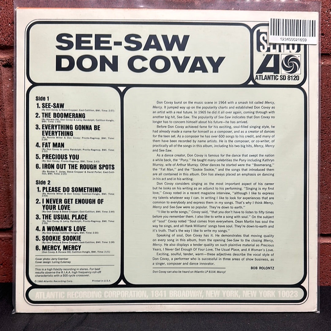 Used Vinyl:  Don Covay ”See-Saw” LP