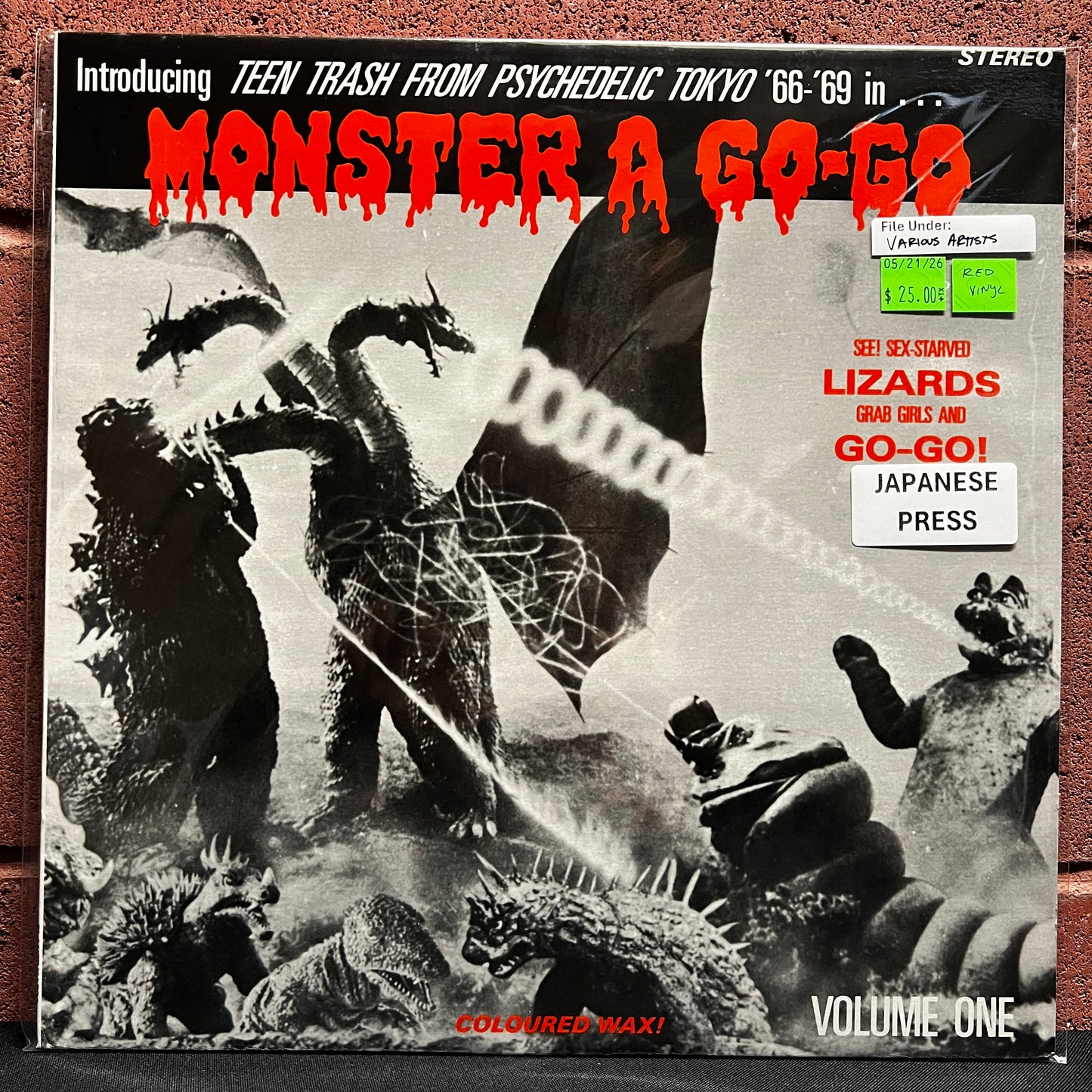 Used Vinyl: V/A "Monster A Go-Go Volume One" LP (1990 Press, Red Transparent Vinyl)