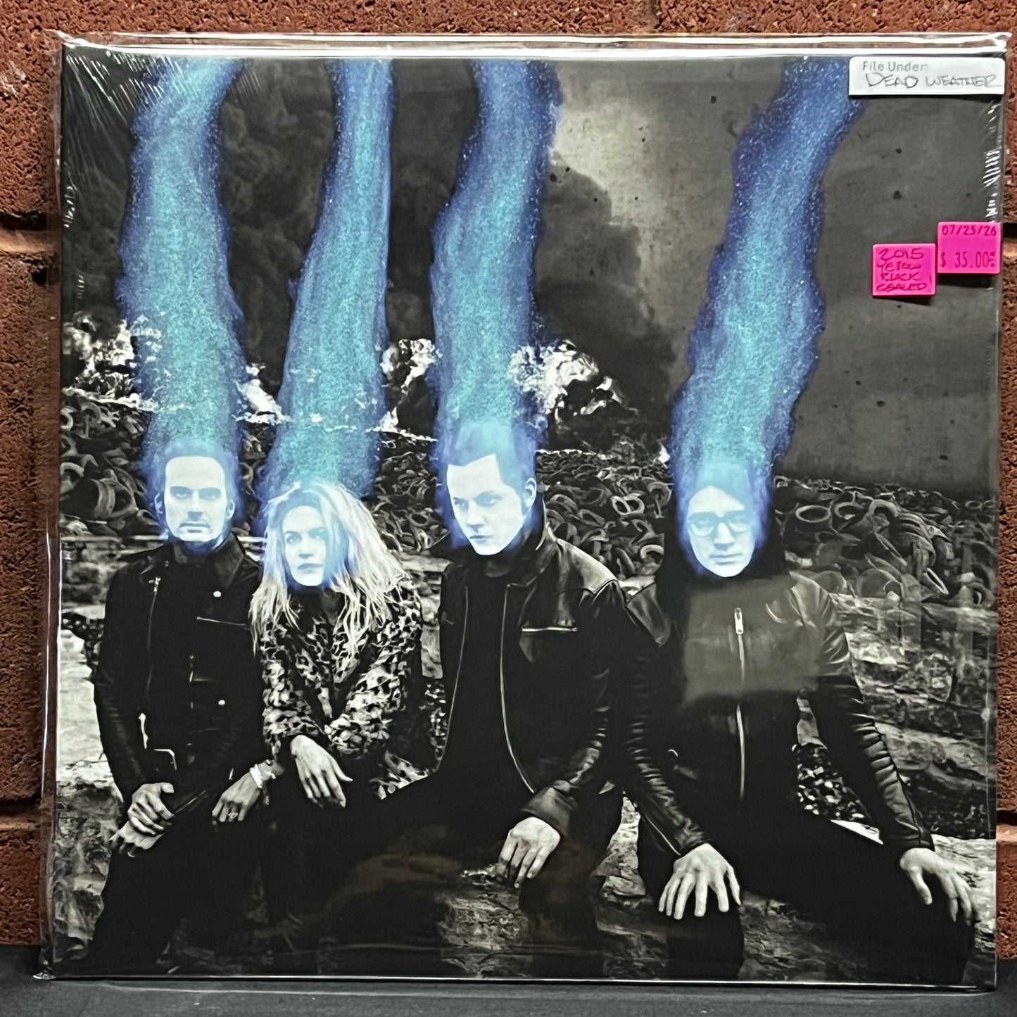 Used Vinyl: The Dead Weather "Dodge And Burn" LP+7" (2015 Press - Yellow & Black Marble Vinyl - Sealed)