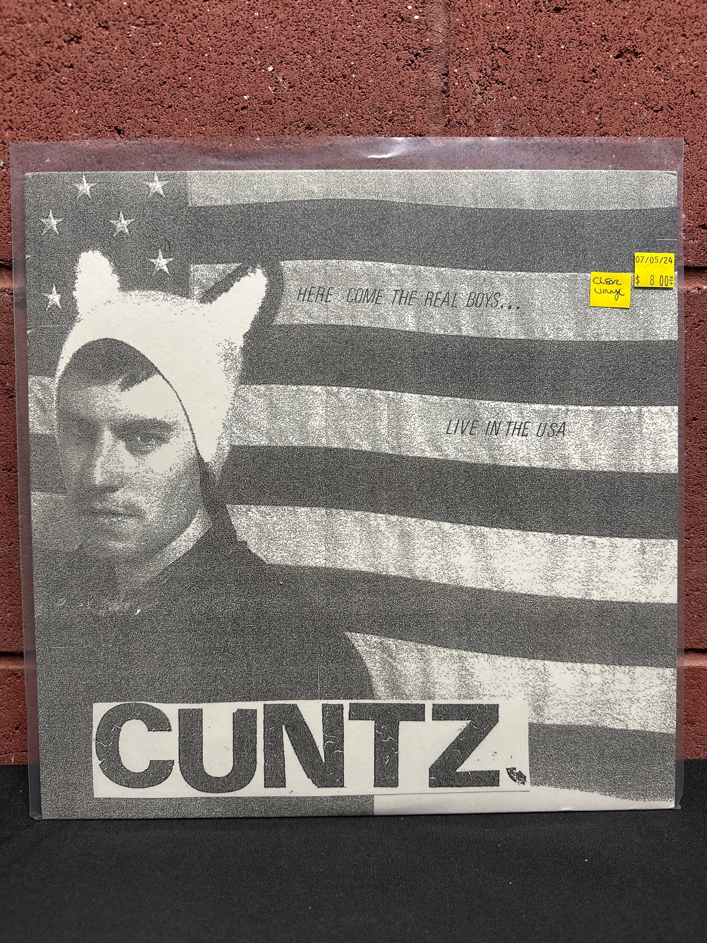 Used Vinyl:  Cuntz ”Here Come The Real Boys” LP (Clear vinyl)