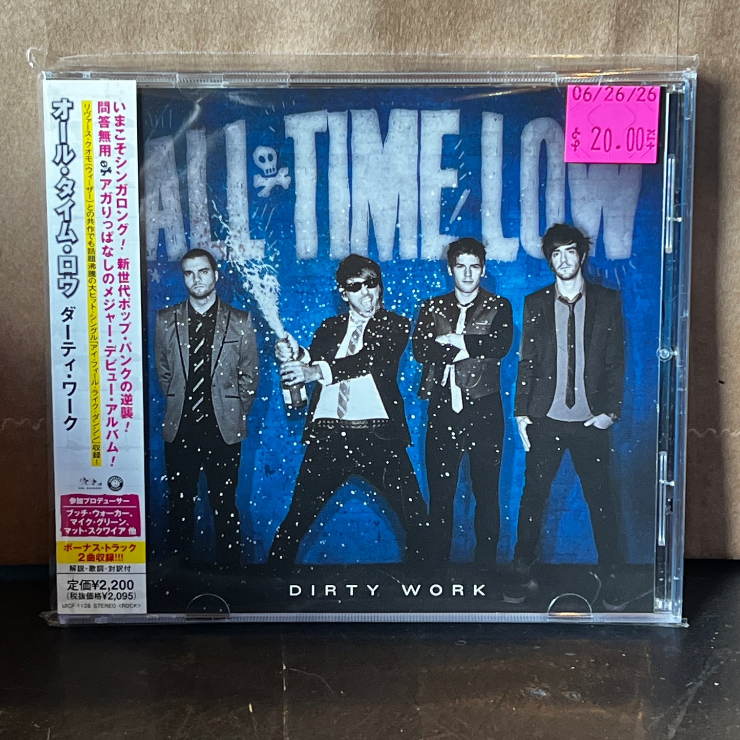 Used CD: All Time Low "Dirty Work" CD (2011 Japanese Press w/ Bonus Tracks)