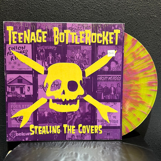 USED VINYL: Teenage Bottlerocket "Stealing The Covers" LP (Fat Euro Store / Yellow With Red Splatter Vinyl)