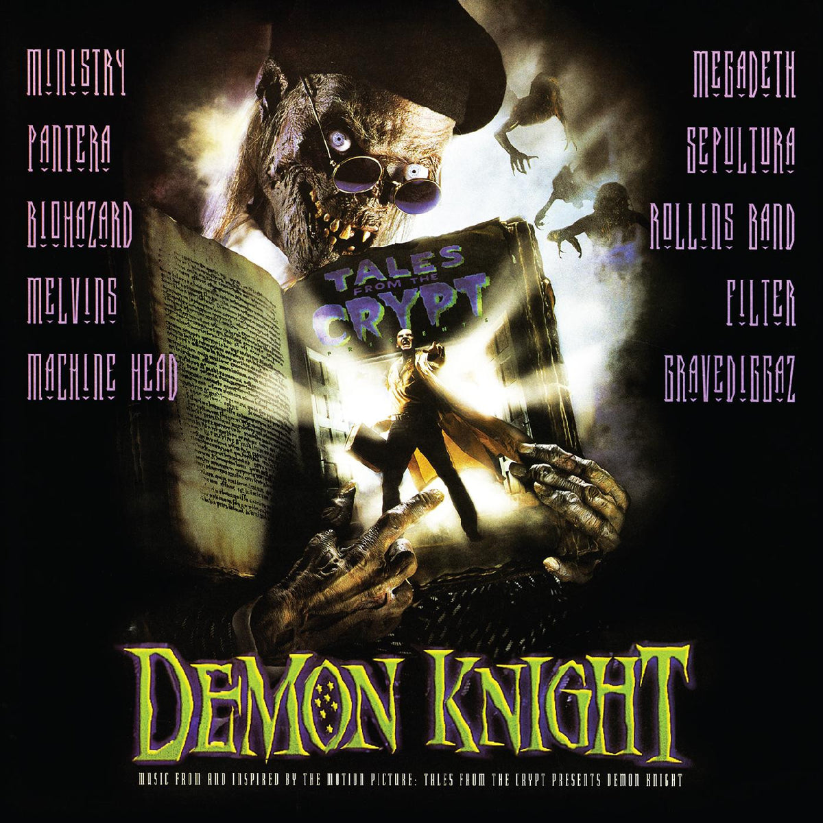 PRE-ORDER: V/A "Tales from the Crypt Presents: Demon Knight (OST)" LP (Blue & White "Cryptkeeper" Halloween Splatter Vinyl)