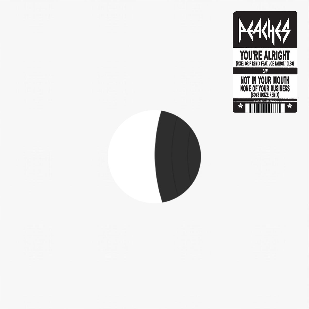 PRE-ORDER: Peaches "Peaches Remix 12" - Pixel Grip b/w Boys Noize" 12" Single (Limited Edition)