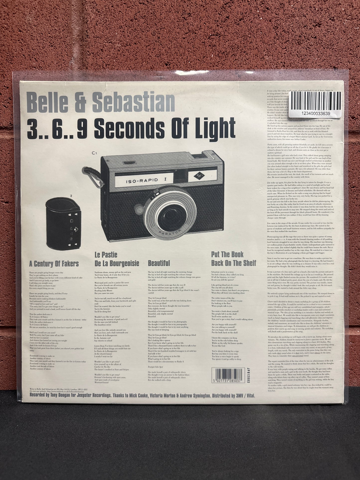 Used Vinyl:  Belle & Sebastian ”3.. 6.. 9 Seconds Of Light” 12"