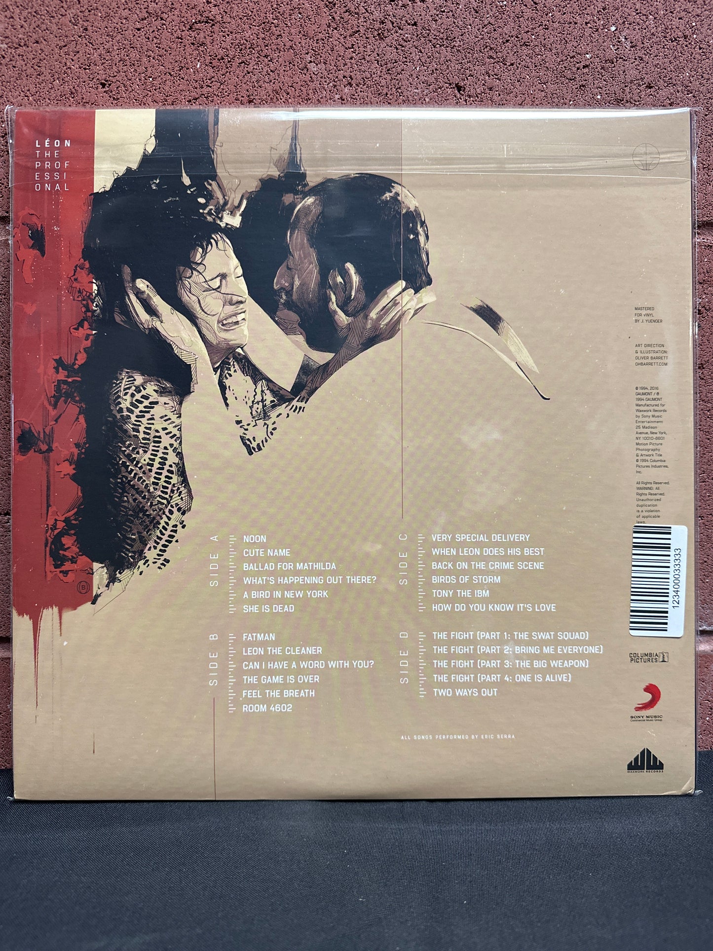 Used Vinyl:  Eric Serra ”Léon The Professional (Original Motion Picture Soundtrack)” 2xLP (Beige with black splatter vinyl)