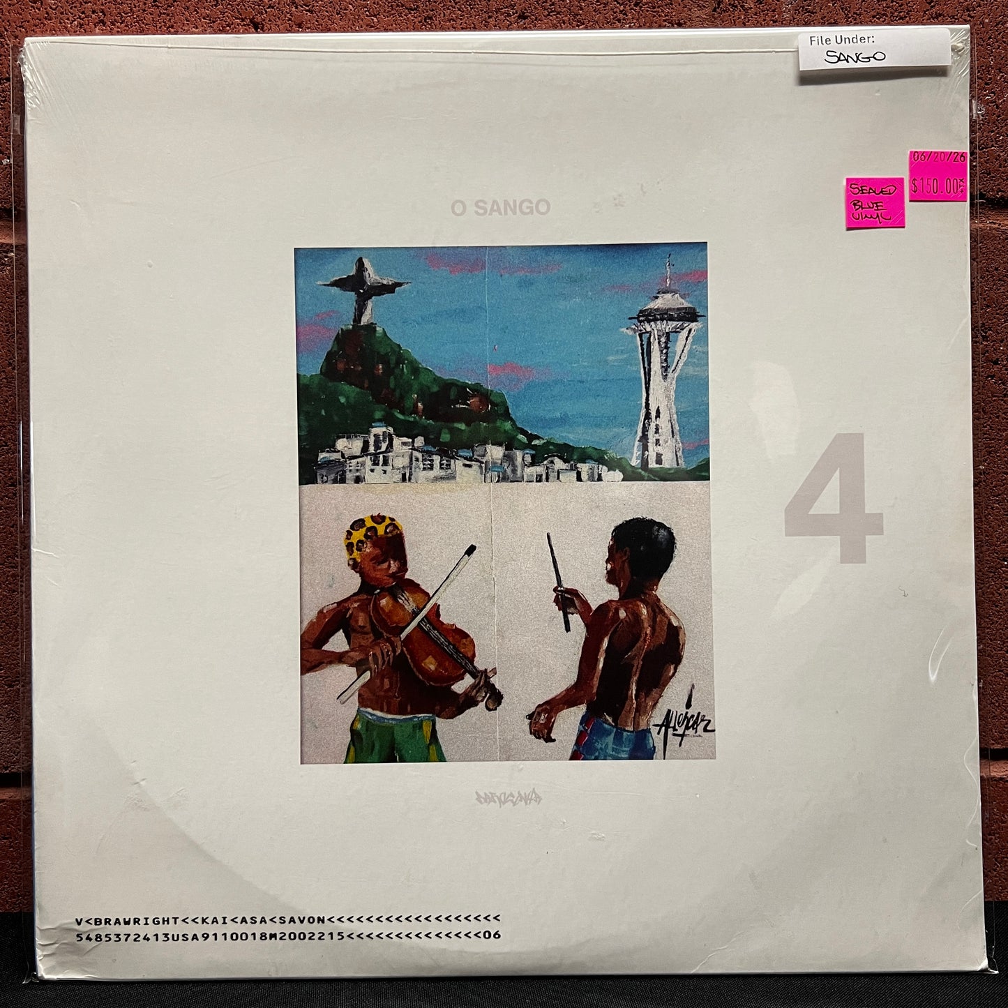 Used Vinyl: Sango "Da Rocinha 4" LP (2021 Press - Blue Vinyl - Sealed)
