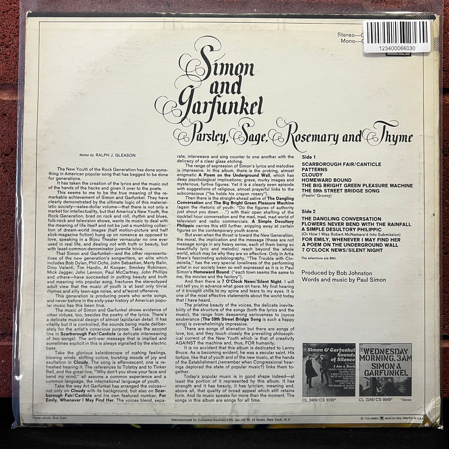 Used Vinyl: Simon & Garfunkel ‎"Parsley, Sage, Rosemary And Thyme" LP