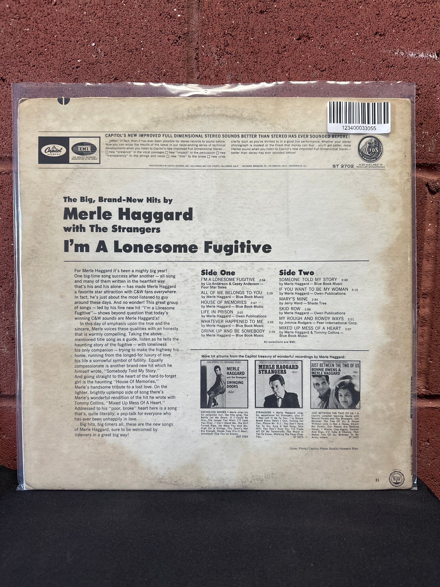 Used Vinyl:  Merle Haggard And The Strangers ”I'm A Lonesome Fugitive” LP