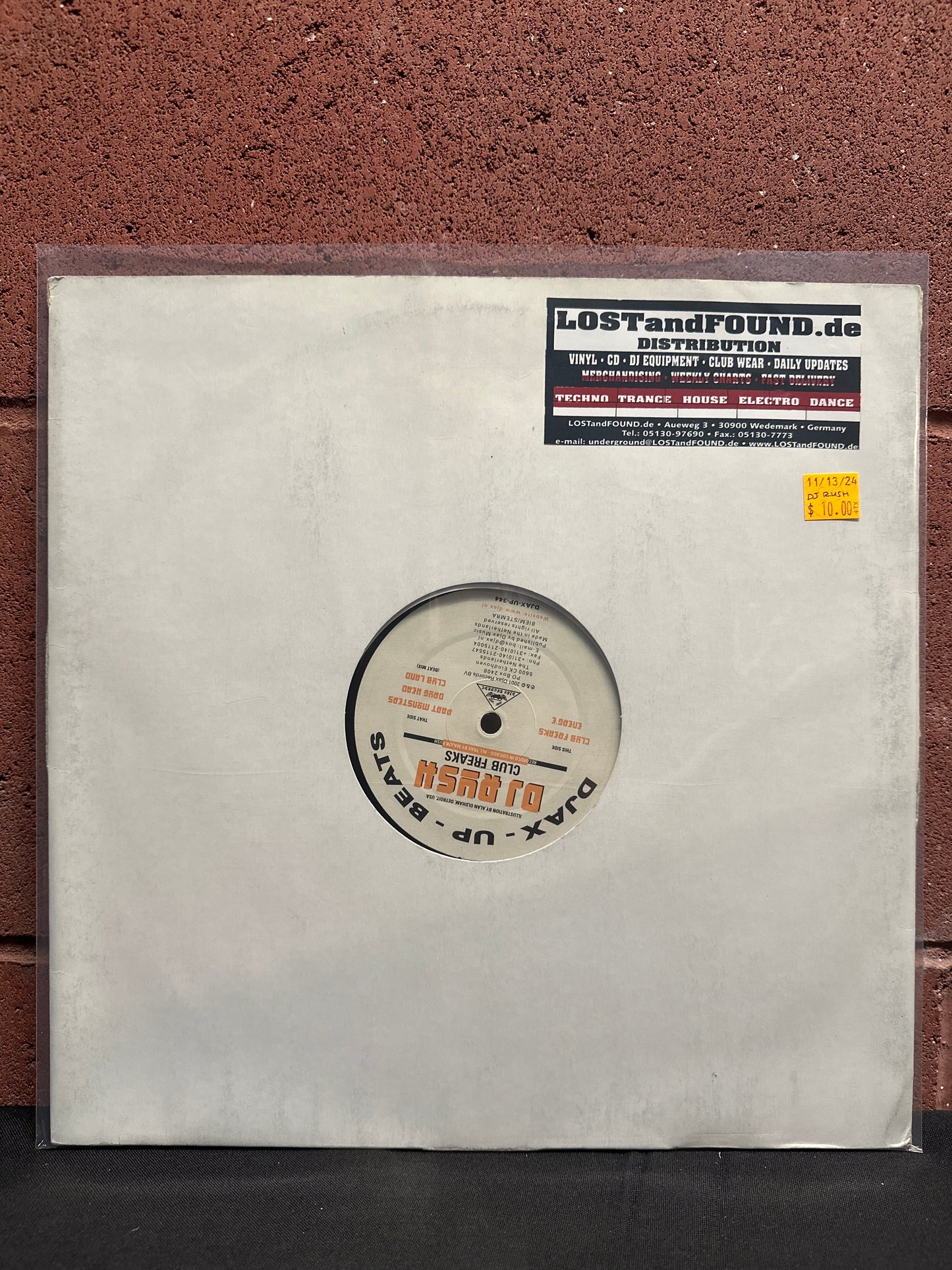 Used Vinyl:  DJ Rush ”Club Freaks” 12"