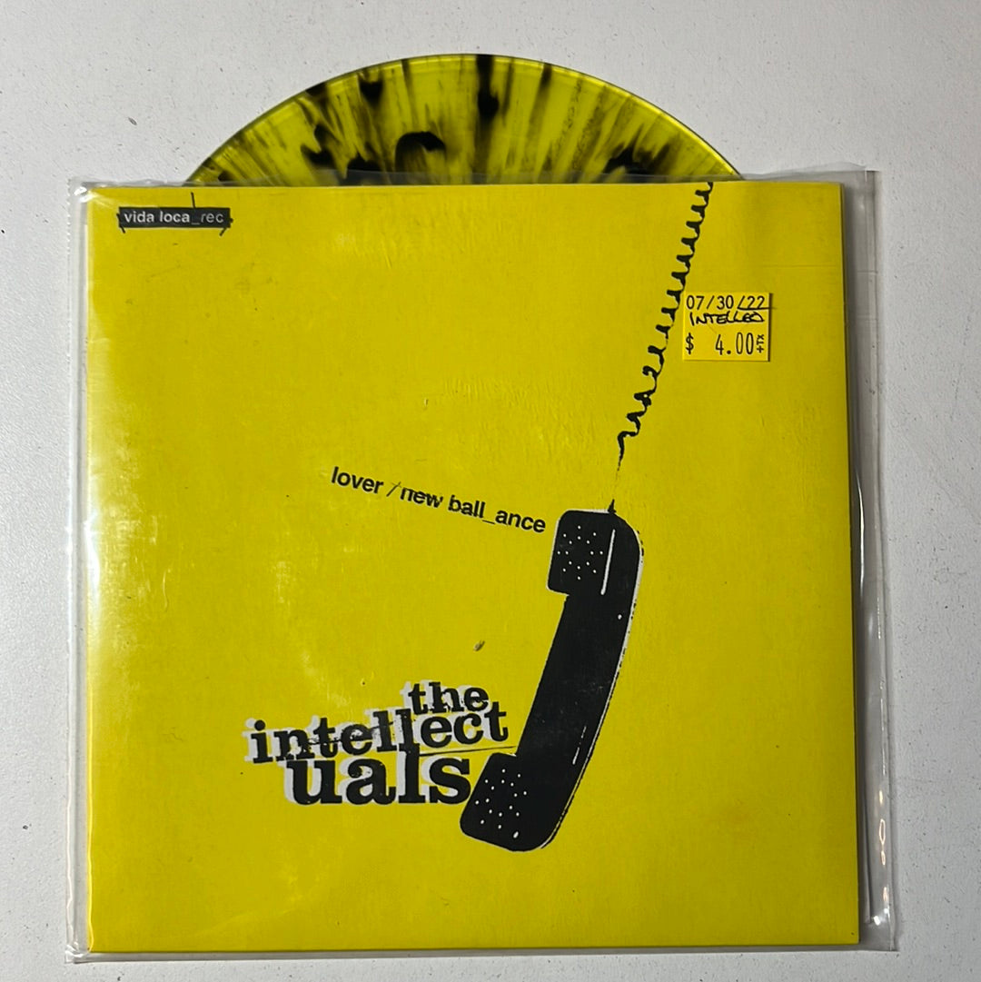 USED VINYL: The Intellectuals / Rock N Roll Adventure Kids “The Intellectuals / Rock N Roll Adventure Kids” 7" (Yellow w/ Black Splatter)