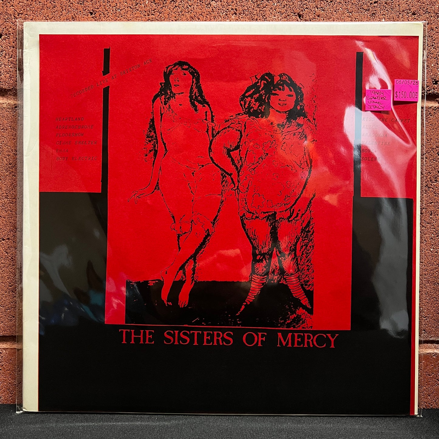 Used Vinyl: Sisters of Mercy "Recorded Live At Brixton Ace" LP (1984 Italian Multi-color vinyl edition)