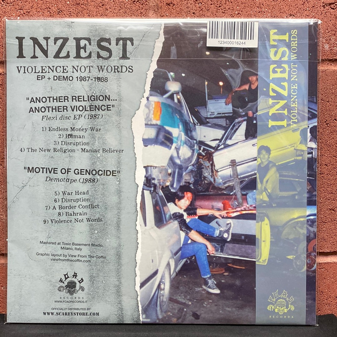 Used Vinyl:  Inzest ”Violence Not Words” LP (Baby blue vinyl)