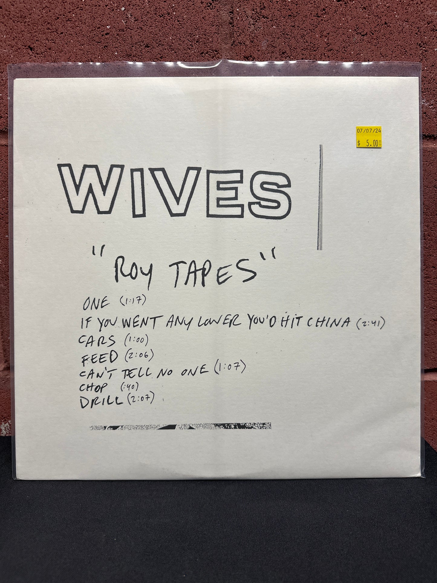 Used Vinyl:  Wives ”Roy Tapes” 12"