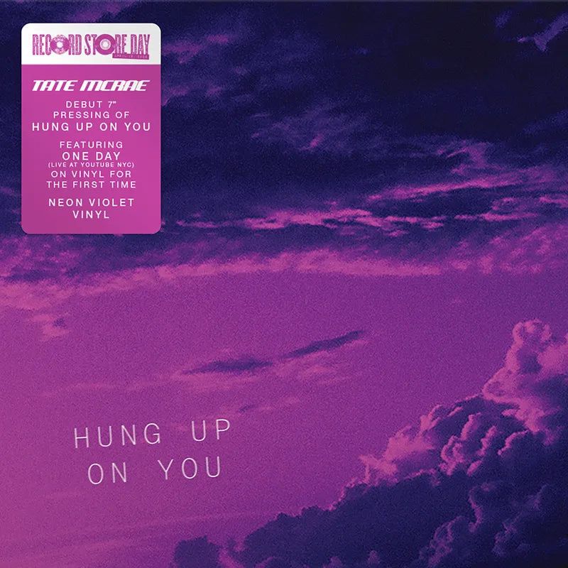 Tate McRae "Hung Up On You / One Day (Live)" 7" (Neon Violet Vinyl) (RSD 2026)