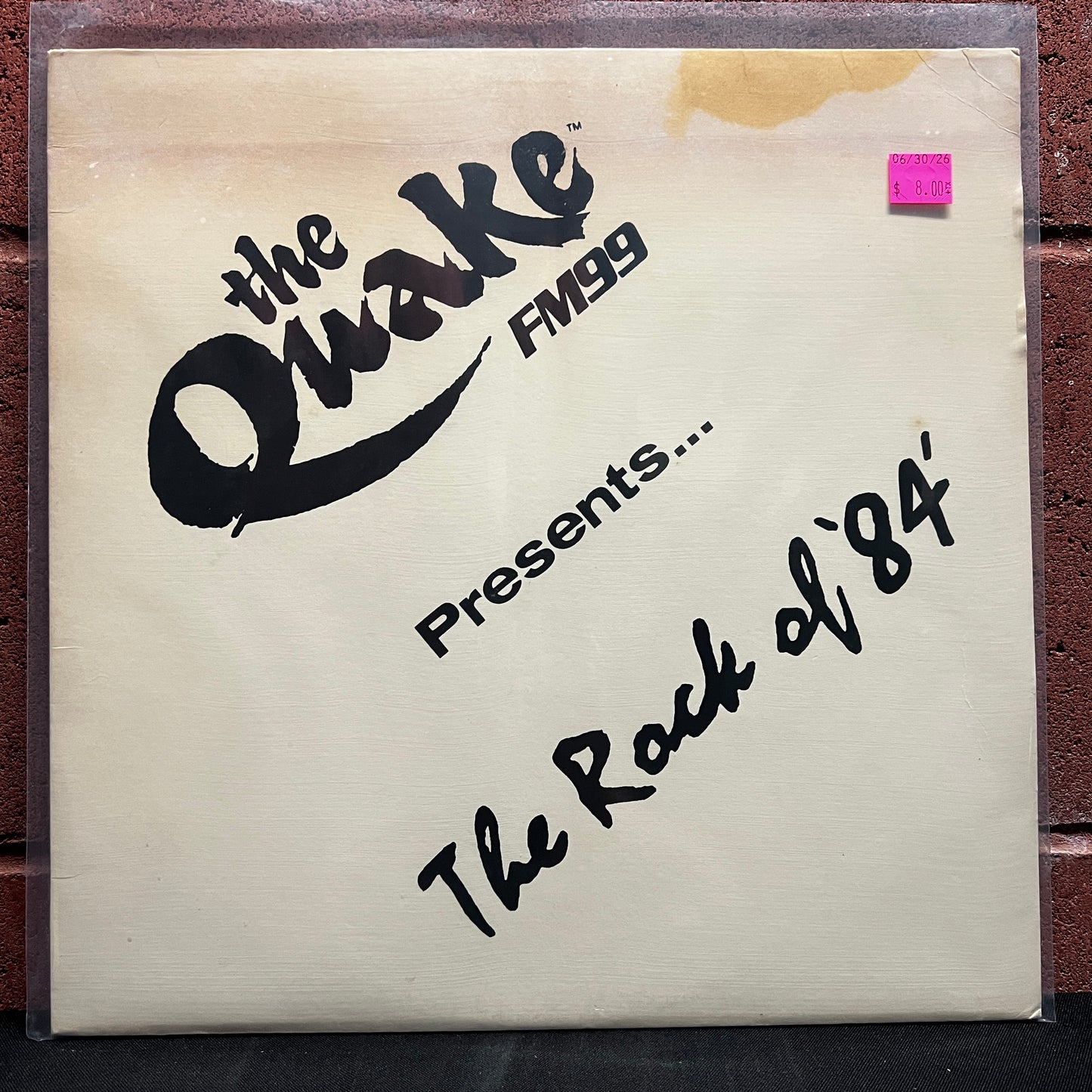 Used Vinyl: Various Artists "The Quake FM99 Presents... The Rock of 84" LP