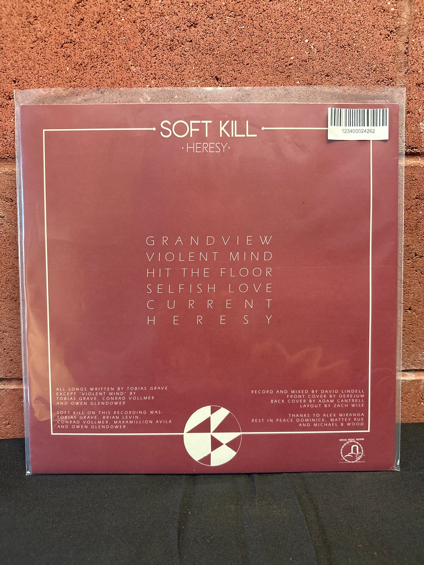 Used Vinyl:  Soft Kill ”Heresy” LP (Baby blue vinyl)