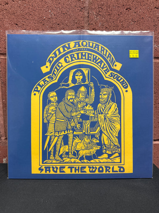 Used Vinyl:  Djin Aquarian And Plastic Crimewave Sound ”Save The World” LP (Gold vinyl)